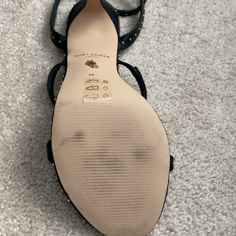 Kurt Geiger Black Strappy Heels SZ 38 - Picture 8 of 9